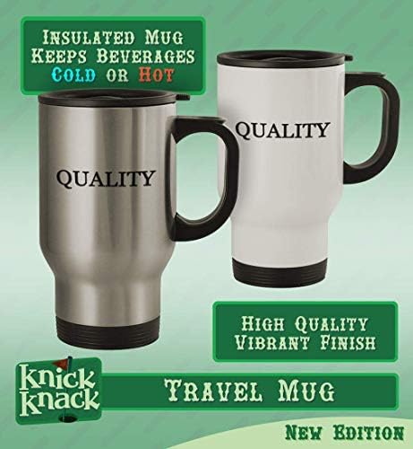 Knick Knack Подароци #meathe - 14oz Нерѓосувачки Челик Патување Кригла, Сребро