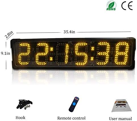 Spolehli 6 '' Cigits LED тркачки часовник за време на водоотпорен LED одбројување на часовникот двострана тркачка тајмер со статив безжичен
