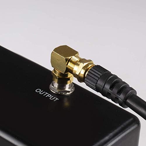 Конекторот за десен агол на златниот кабел Cimple CO - 4 пакет - за тесни агли и монтирање на ТВ со рамен панел - адаптер за типот на 90