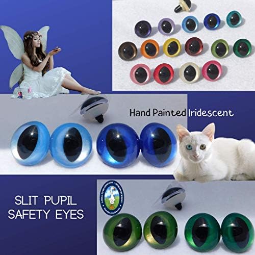2 пар безбедносни мачки очи рачно насликана iridescent боја