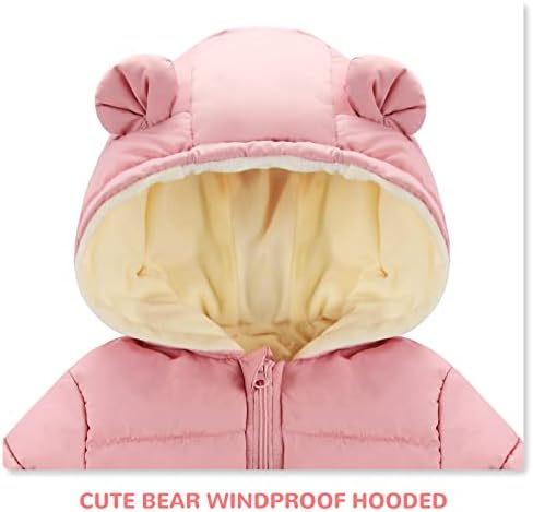Fumdonnie Бебе Сноуит, момче јакна за новороденче зимска облека Девојче девојче снег облечена 0-24 месеци