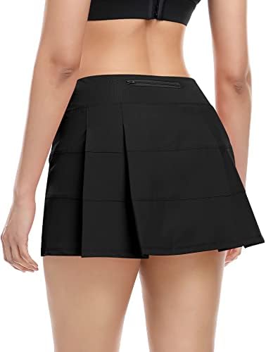 Тениско здолниште за жени со 4 џебови Атлетски голф Скортс здолништа со шорцеви тренингот што работи спорт
