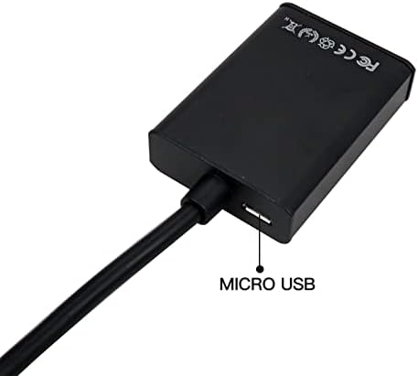 Xspander 1080p VGA to HDMI + USB Audio Video Cable Adapter Конвертор за компјутерски лаптоп монитор HDTV, ги претвора VGA видео и аудио во