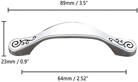 Autoly 3 пакет Европски стил Кабинетот Повлечете ја слонова коска од бела фиока рачка со модерен хардвер за кујнски кабинети за бања, шкаф, центар до центар 2.5in, C8-64
