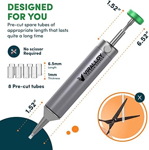 Sucker за лемење Viralloy® Без пумпа за пумпа за затнување Совршена алатка за опаѓање за отстранување на лемење со силна вакуумска вшмукување,