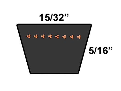 D&D PowerDrive 58327 Tennant Replace Belt, 15, 1 -band, 41,57 должина, гума