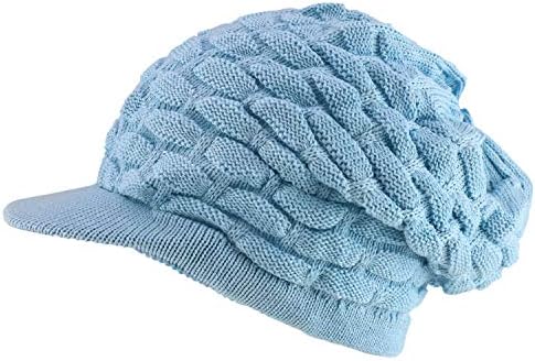 Армијата на армијата Rasta rgy Ribbed Deep Crown Dreadlock Cotton Beanie Visored Hat