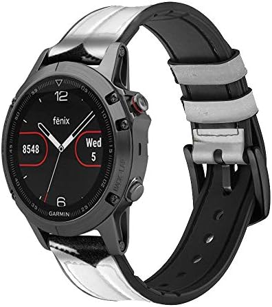 CA0529 Фудбал Фудбал Топка Кожа Паметен Часовник Бенд Ремен За Garmin Vivoactive 4S Vivomove 3s Големина