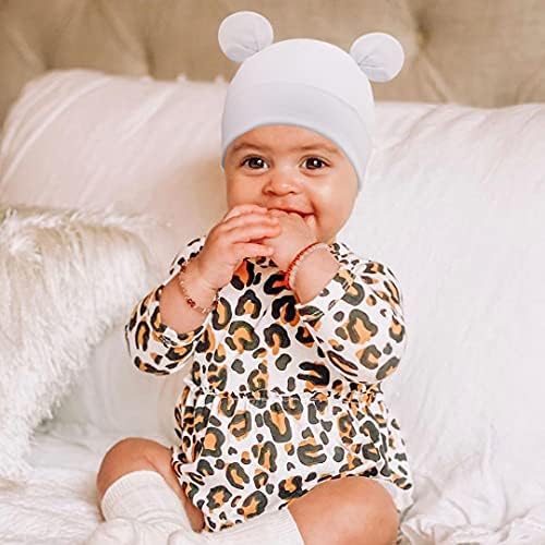 Dreshow bqbo unisex бебе -бена капаче за новороденчиња за деца, деца, бебе меко симпатично плетено капаче за расадница, гравче