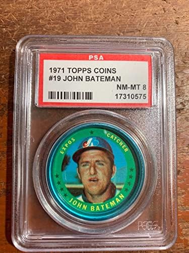 1971 Бејзбол монети на Топпс 19 Johnон Батман ПСА 8 - МЛБ Фотоминти и монети