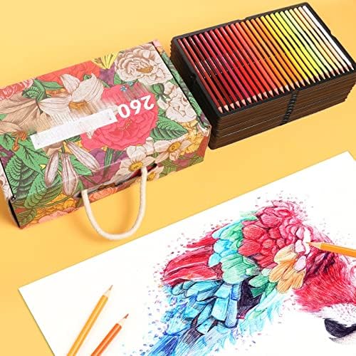SXNBH 120/180/520 Обоени моливи Професионално сет мек восок-основен цртеж за цртање уметнички скицирање и боење калај кутија