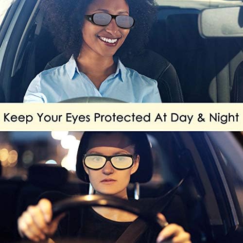 Optix 55 се вклопуваат во текот на HD ден/ноќно возење очила за зачувување на очила за сонце за мажи, жени - поларизирани обвивки против сјајот