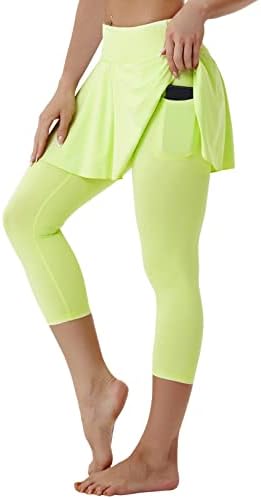 Bubbllelime 19 /26 XXS-XL Women'sенски UPF 50+ Прилагодливо трчање Скор со хеланки џебови Активен тенис за голф тенис Спортско здолниште