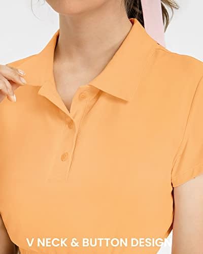 Turbofit женски V вратот голф поло маици со отстранлива подлога за влага за влага за влага за тренинзи за тренинзи тениски врвови