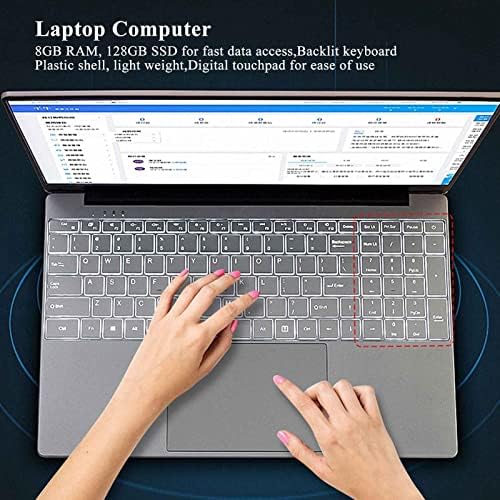 Laptop Naroote HD, IPS HD екран 8 GB RAM Laptop Quad Core Digital TouchPad 128 GB SSD за Office