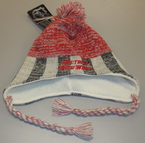 Reebok Detroit Red Wings плете капа со плетенки и пом Ke74z