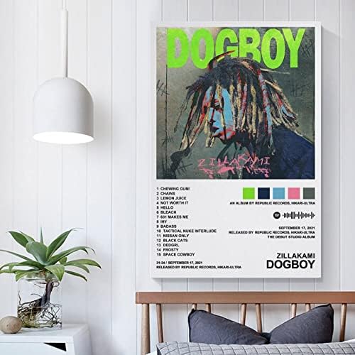 Зилаками-Постери за платно од кучиња wallидна уметност спална соба канцеларија декор Декор подарок за нерамен стил12x18inch