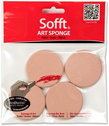 Алатка SOFFT 61042 тркалезни сунѓери од 4 за пастели за сликање на уметници Panpastel
