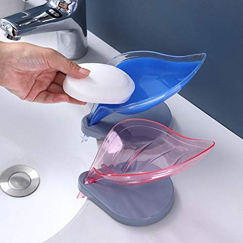 Hngm IEAF SOAP DISH 2PCS Бања за лисја од лисја од мозоци сапун кутија решетката за вшмукување чаша за чување на сапун држач за сапун, дренажа решетката за сапун сапун бања ала