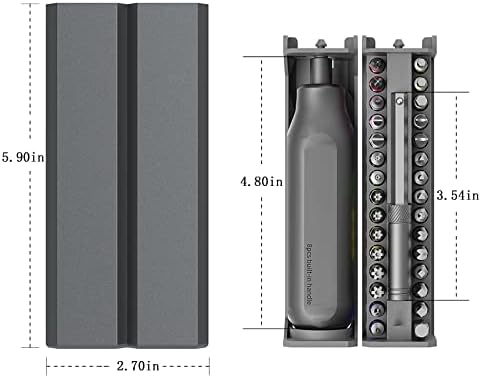 Прецизен шрафцигер за прецизност на Gvtufeil Постави 40 во 1 комплет за поставување на возачот на магнетни завртки, мултифункционална алатка за поправка на шрафцигер за