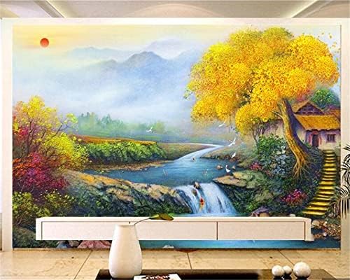 Платно wallидна уметност Сите нешта сакаат Fortune и Treasure Family Feng Shui сликарство 81x57inches 3D отстранлив уметнички wallид за дневна соба ТВ позадина Декор за спална соба