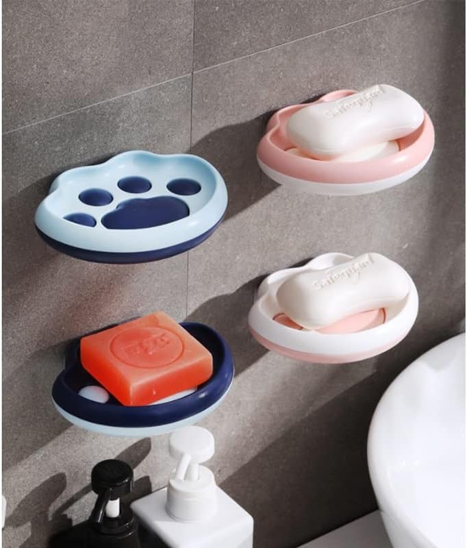 Дубао сапун за сапун за бања силен wallид монтиран сапун држач за цртани сапуни сапуни додатоци за бања додатоци за бања
