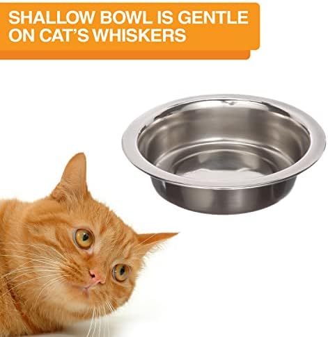 Убедливиот фидер Делукс за мачки - Месина за миленичиња со миленичиња со не'рѓосувачки челик и чинии за вода - доказ за капење, не -врвови и