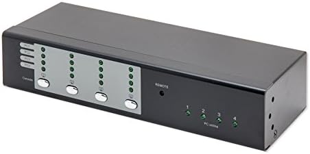 SYBA 4X4 VGA-Audio Matrix Switch Cox со далечински управувач, поврзете четири компјутери со до 4 монитори, мулти-мониторски прекинувач SY-EXT32019