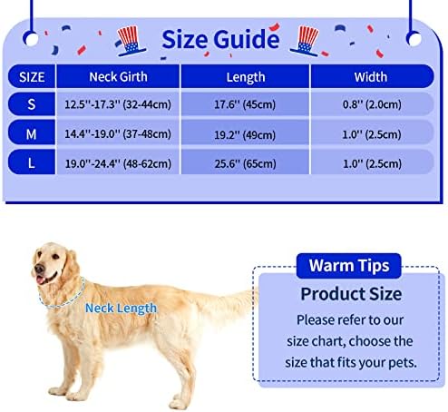 Јака од кучиња од Малиер со лак вратоврска, празник, американско знаме, 4 -ти јули, јака од велигденско куче за мали средни кучиња миленичиња