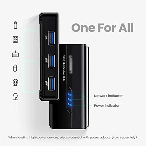 CHYSP USB Центар, USB ETHERNET USB 3.0 ДО RJ45 USB Центар Компјутерска Мрежа Мулти-Порт Адаптер