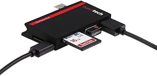 Навитех 2 во 1 ЛАПТОП/Таблет USB 3.0/2.0 Hub Адаптер/Микро USB Влез со Sd/Micro SD Читач На Картички Компатибилен со Dell Ширина 3520 15.6