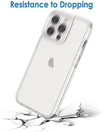 Jetech Case за iPhone 13 Pro 6,1-инчен, не-жолти шок-отпорен на капакот на браникот, против-гребење чист назад