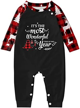 Појавување на семејни пижами поставува Божиќни пј со Божиќни црни мета, поставени панталони за печатење на панталони Божиќни пижами