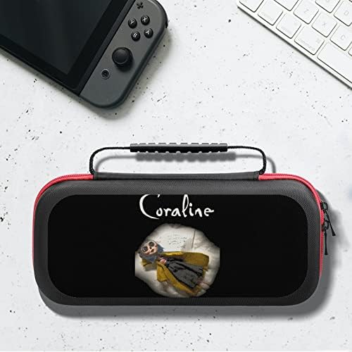 Анимиран Cora'line Movie Switch Case Case, Rollty Switch OLED Case компатибилен со конзола и додатоци Шокапоф за заштита на тврда обвивка