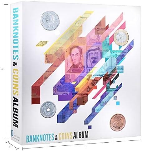 Банкнота Светска Банкнота &засилувач; Монети Албум со 15 Џебови