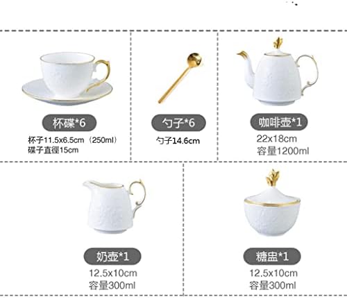 YTYZC Европски стил Коска Кина шолја за кафе Англиско попладне чај чај чај сет кафе сет со послужавник за свадбени подароци