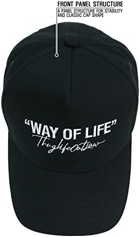 Флипер букви лого Начин на живот ThugLife Outlaw Структурирана памук прилагодлива бејзбол капа за заоблен закон за шминка за шминка