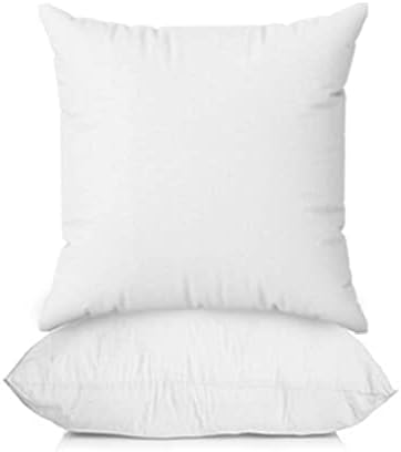 Nestl фрла перници перници Вметнете перници перница 18 ”x18” бел пакет од 2 за софа кревет кауч за живеење и кревет за кревет декоративни перници
