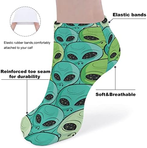 Вонземјаните шема 5 пара чорапи на глуждот со низок исечен лесен чорапи за дишење на екипажот чорапи без шоу чорапи за атлетски