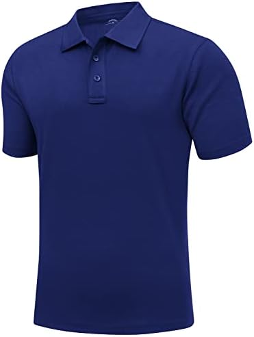 Moerdeng Men's Golf Polo кошула редовно вклопување со брзо вложување перформанси тактички кошули со кратки ракави во тениска кошула