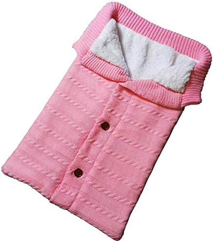 Торба за спиење на новороденче капчиња за бебиња за бебиња, новорочно обвивка, плетено ќебе зимско топло бебе нега