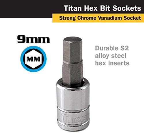 Титан 15609 3/8-Инчен Погон х 9мм Хексадецимален Битен Штекер