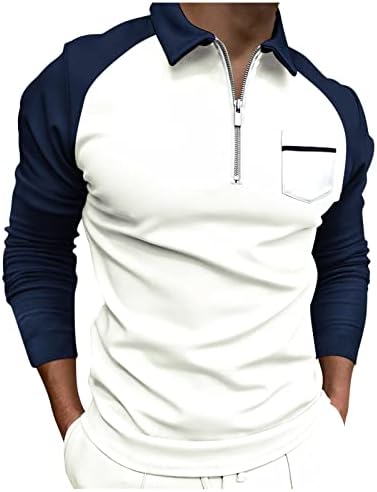 Поло кошули за мажи 2023 година, стилски летен летен случајна крпеница тенок фитн копче надолу лапел на отворено голф -маици врвови на врвови
