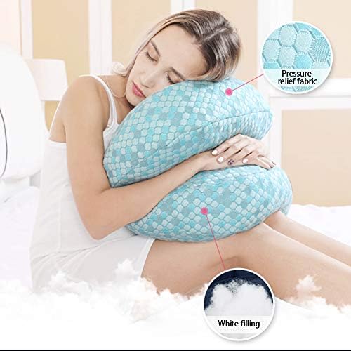 Перница за бременост LHH, странична перница за породилно спиење, поддршка со двојни клинови, со одвојување за чистење за тело, стомак, грб, поддршка