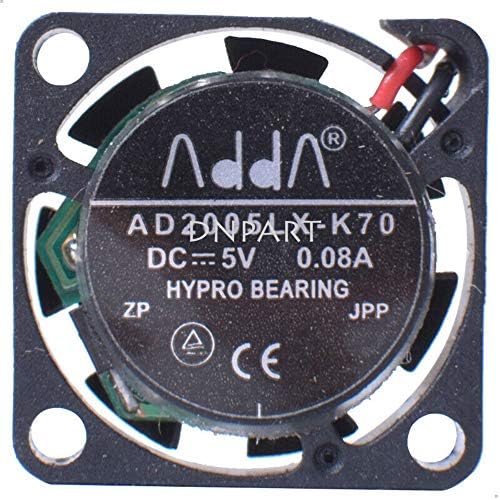Компатибилен за ADDA AD2005LX-K70 DC5V 0.08A 20 * 20 * 6mm 2cm 2pin вентилатор за ладење