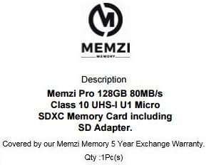 MEMZI PRO 128gb Класа 10 80MB / s Микро SDXC Мемориска Картичка СО SD Адаптер ЗА HTC Болт Мобилни Телефони