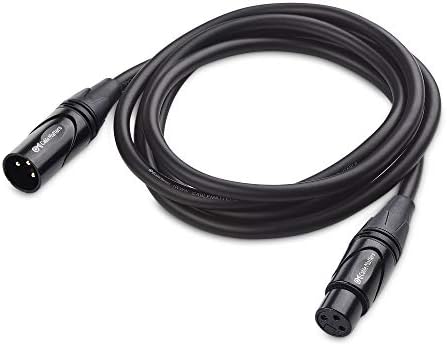 Кабелски работи 2-пакувања Премиум XLR до XLR микрофон кабел 6 стапки, бакар без кислород XLR машки до женски кабел и XLR до XLR адаптер за менувач