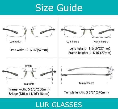 ЛУР 7 Пакувања Очила За Читање Без Рамки + 4 Пакувања Класични Очила За Читање
