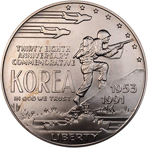 1991 г Корејска Војна МЕМОРИЈАЛ БУ Сребрен Долар 1 1 Брилијантен Нециркулиран Американски Нане