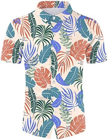 Мажите Бмисегм Одговараат На Тенок Фит Машки Летен Моден Одмор На Хаваи Крајбрежна Плажа За Одмор Дигитално 3д Печатење Со Кратки Ракави